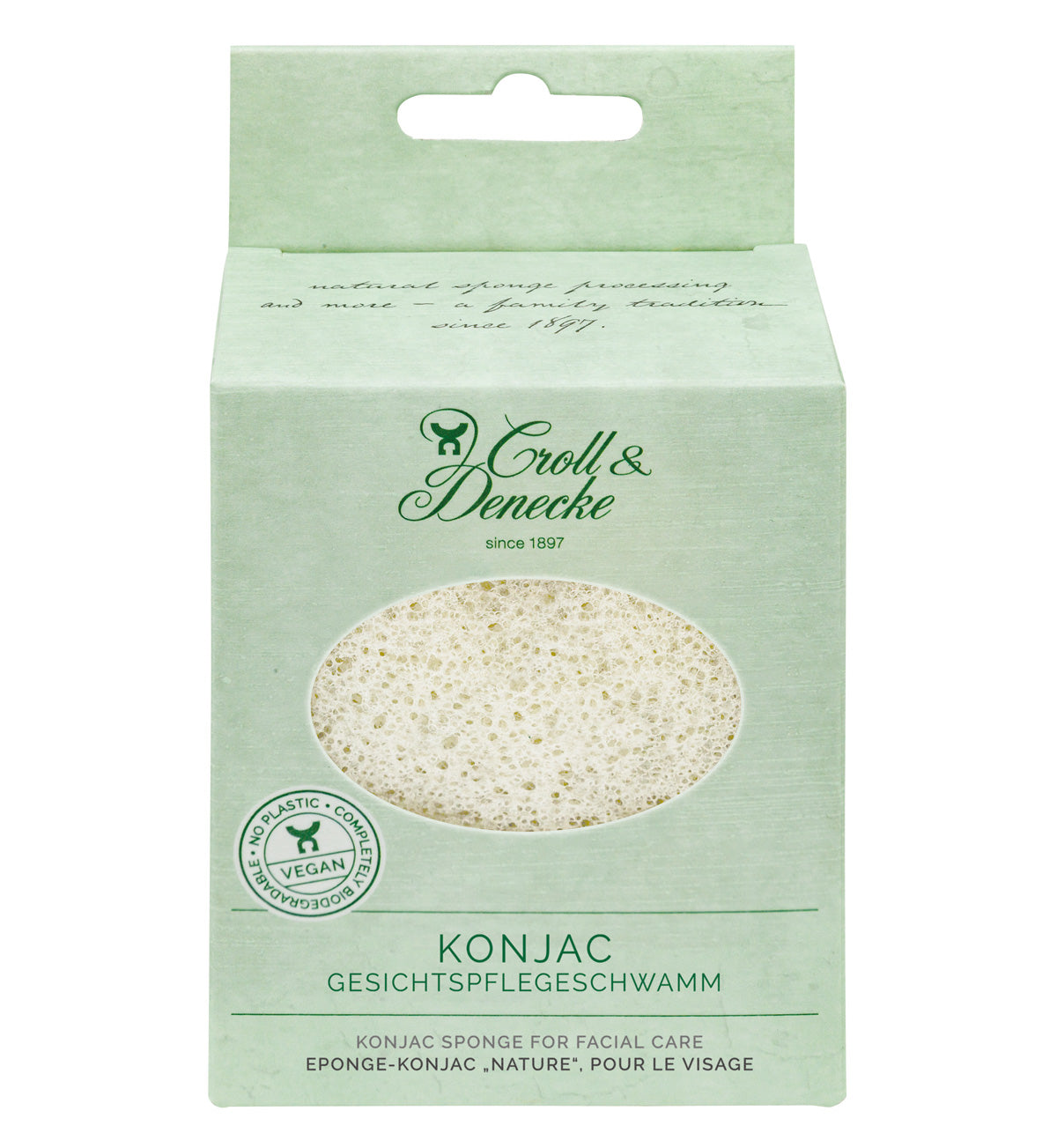 Konjac Gesichtspflegeschwamm, weiß