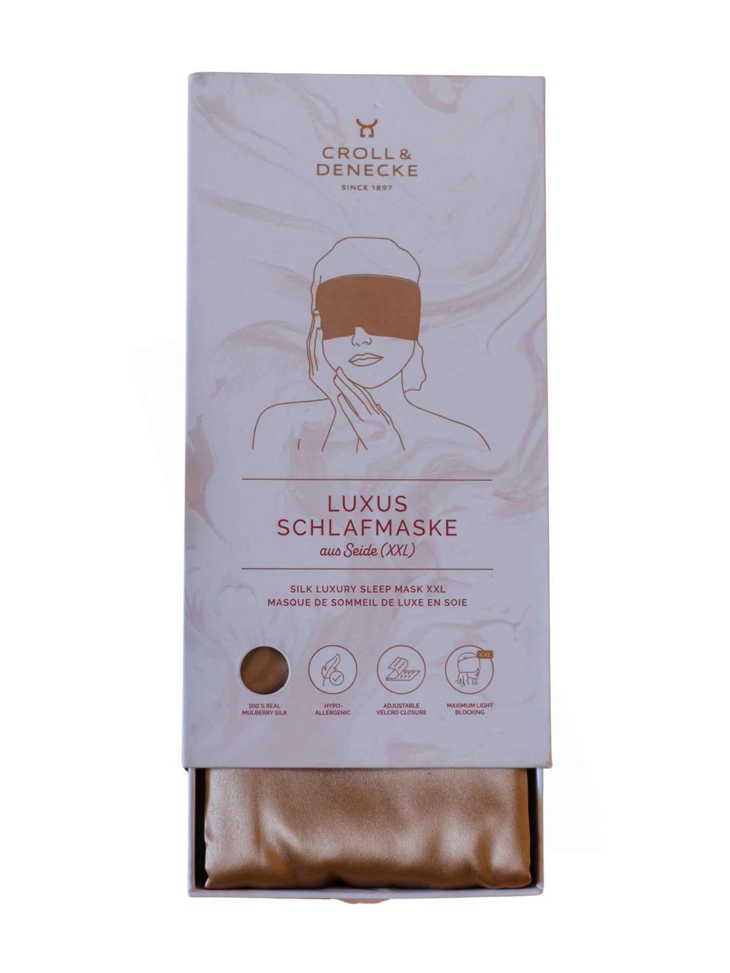 Luxus Schlafmaske XXL aus Seide