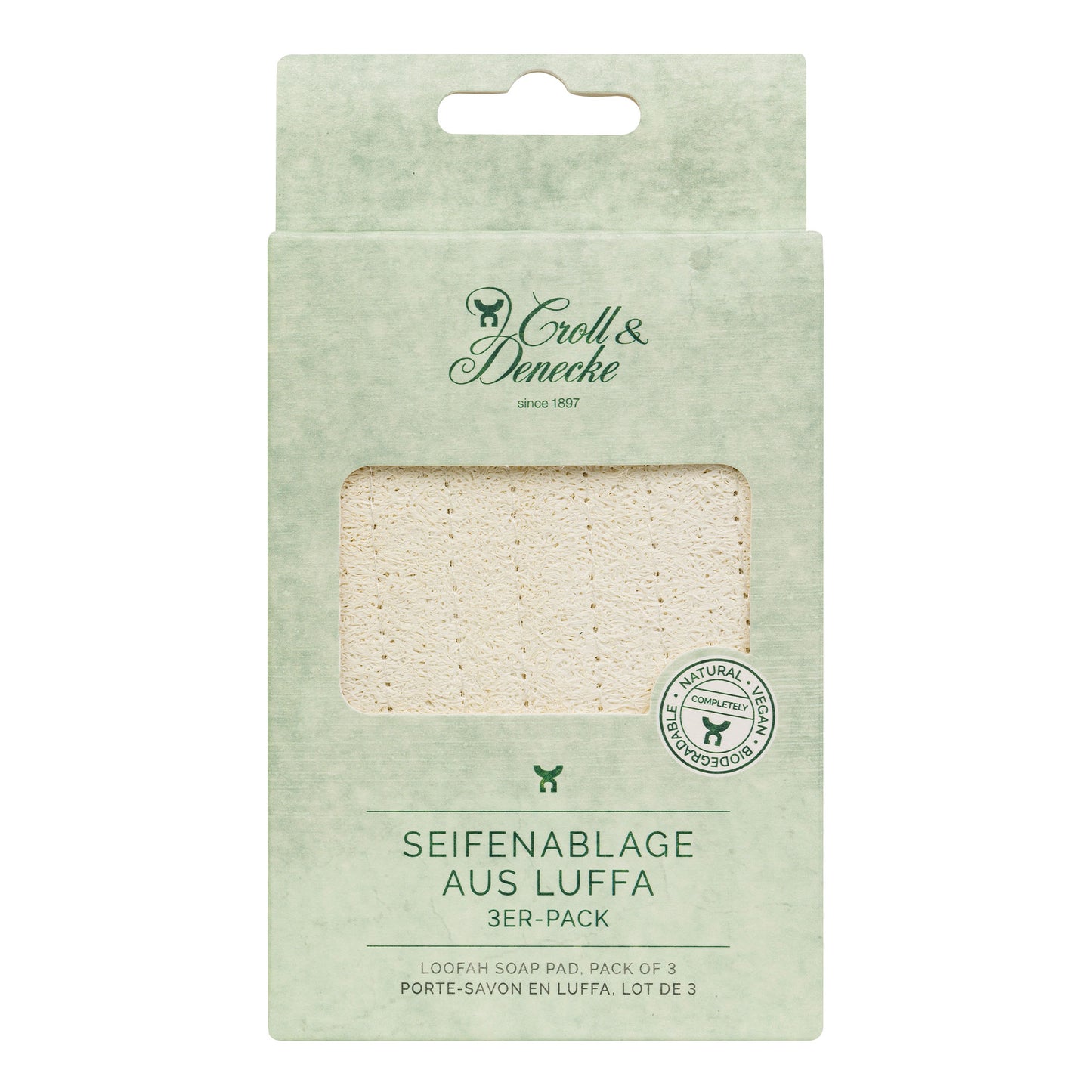 Seifenablage aus Luffa, 3er Pack