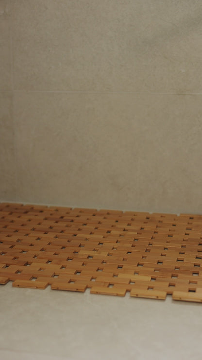 Wellness Badematte aus Bambus