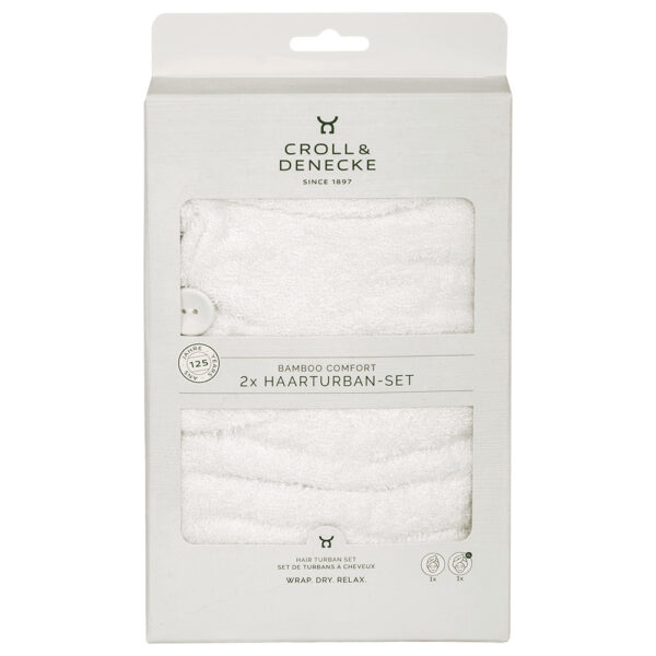 Bamboo Comfort – Set de turbans à cheveux (2 pièces)